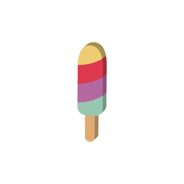 Μεμονωμένη Έγχρωμη Τρισδιάστατη Εικονογράφηση Διανυσμάτων Εικονιδίου Popsicle — Διανυσματικό Αρχείο