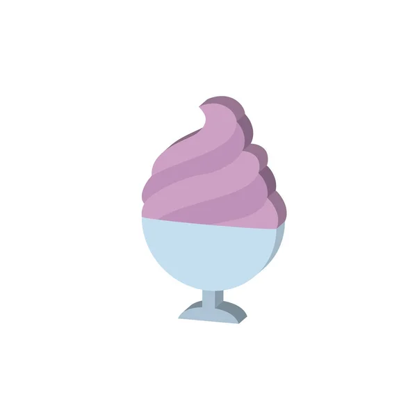 孤立的彩色3D冰淇淋图标矢量插图 — 图库矢量图片