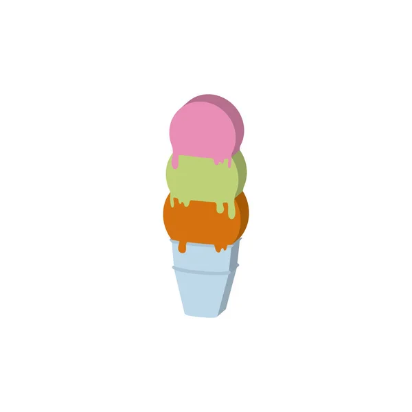 색다른 아이스크림 아이콘 Vector Illustration — 스톡 벡터