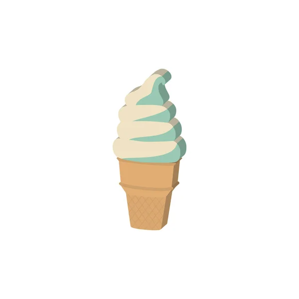 Изолированный Цветной Иконка Мороженого Векторная Иллюстрация — стоковый вектор