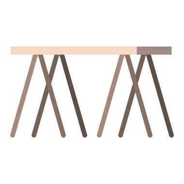 Kapalı masa içi renkli simge Vektör illüstrasyonuName