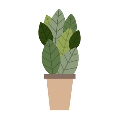 İzole edilmiş renkli bitki ikonu Vektör illüstrasyonu