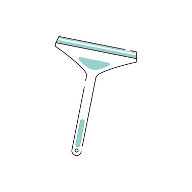 İzole edilmiş tek renkli pencere temizleyici simgesi Vektör illüstrasyonu