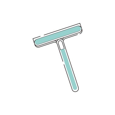 İzole edilmiş tek renkli pencere temizleyici simgesi Vektör illüstrasyonu