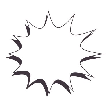 Isolated empty colored comic speech bubble Vector illustration