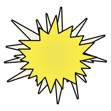 Isolated empty colored comic speech bubble Vector illustration