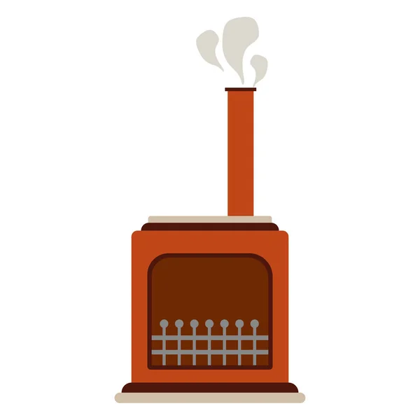 Isolated Colored Indoor Fireplace Icon Vector Illustration — Stock Vector