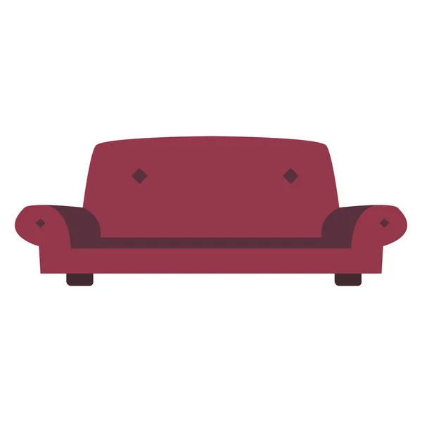 Ícone Cadeira Mobiliário Interior Colorido Isolado Ilustração Vetorial — Vetor de Stock