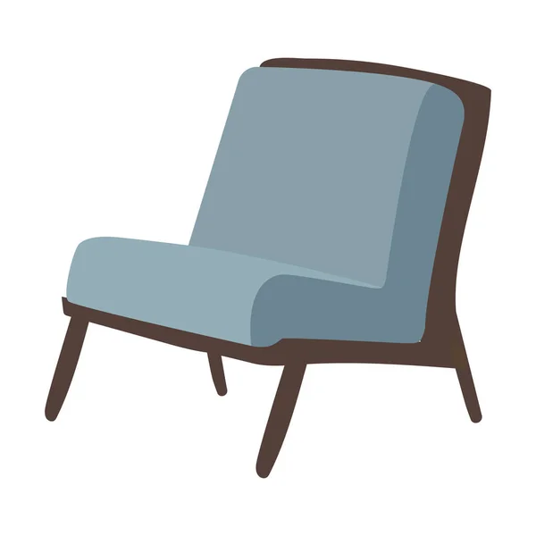 孤立的彩色室内家具椅子图标矢量插图 — 图库矢量图片