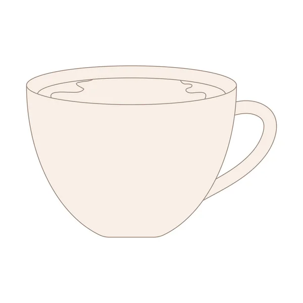 Изолированный Цветной Горячий Кофе Значок Иконка Вектор Иллюстрация — стоковый вектор