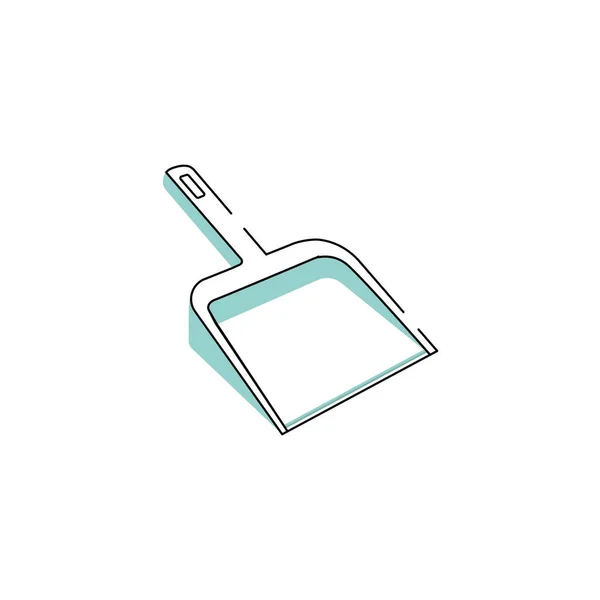 Isoalted Monochrome Cleaning Dust Picker Icon Vector Illustration — Stockový vektor