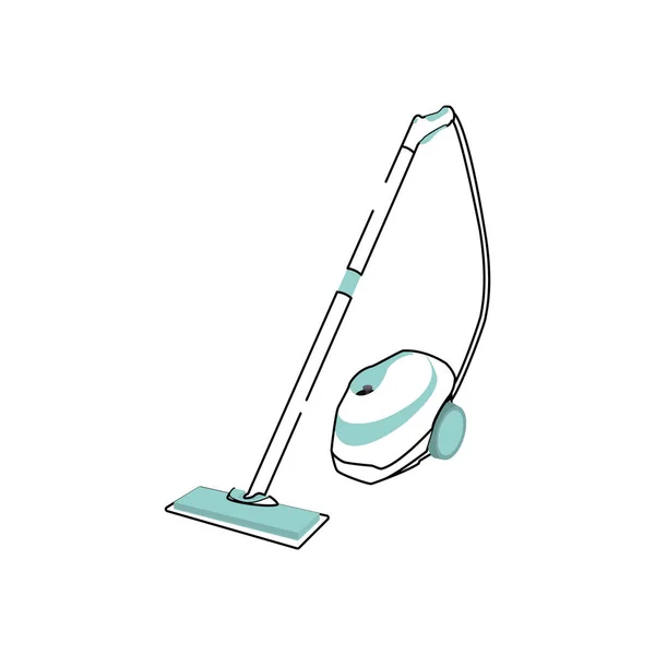 Isolated Monochrome Vacuum Cleaner Icon Vector Illustration — Stock Vector