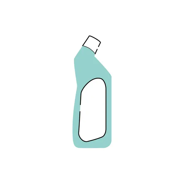 Isolato Monocolore Icona Bottiglia Sapone Liquido Illustrazione Vettoriale — Vettoriale Stock