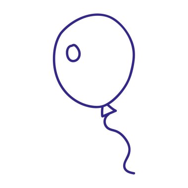 İzole edilmiş renkli balon çocuk çizimi Vektör illüstrasyonu