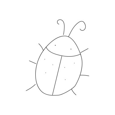 İzole edilmiş renkli böcek çocuk Vektör çizimi