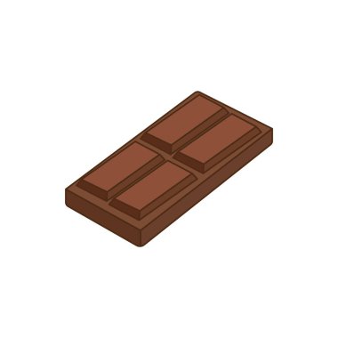 Ayrı renkte çikolatalı şeker ikonu Vektör illüstrasyonu