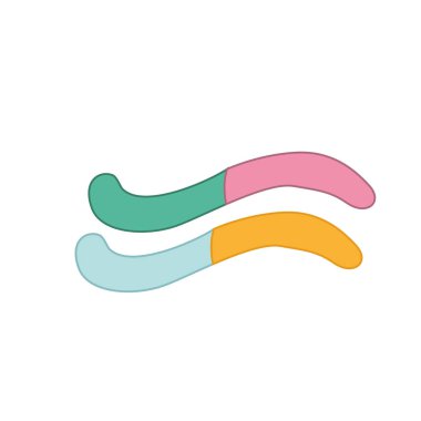 İzole edilmiş renkli lokum şekeri ikonu Vektör illüstrasyonu