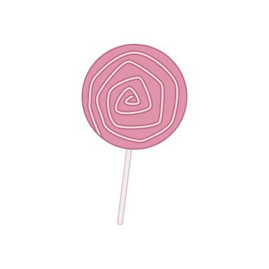 İzole edilmiş renkli lolipop şeker ikonu Vektör illüstrasyonu