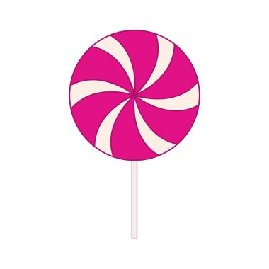 İzole edilmiş renkli lolipop şeker ikonu Vektör illüstrasyonu