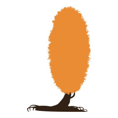 İzole edilmiş sonbahar ağacı resim vektörü illüstrasyonuName