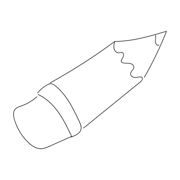 Croquis Enfant Crayon Couleur Isolé Illustration Vectorielle — Image vectorielle