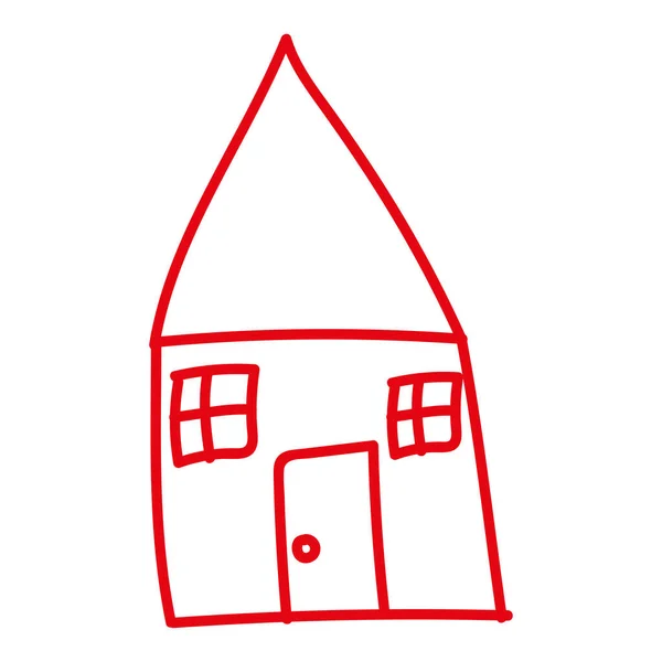 색감있는 집짓는 스케치 Vector — 스톡 벡터