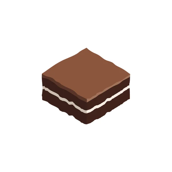 Icono Chocolate Color Aislado Caramelo Brownie Vector Ilustración — Vector de stock