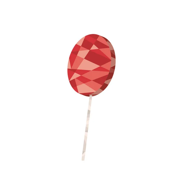 Isolated Colored Low Poly Lollipop Candy Icon Vector Illustration — Stock Vector