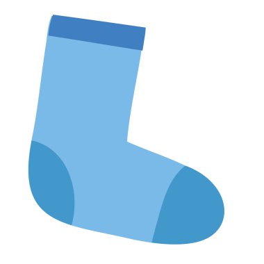 İzole edilmiş renkli yün çorap taslak ikonu Vektör illüstrasyonuName