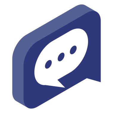 İzole edilmiş renkli sohbet yayın hizmeti simgesi Vektör illüstrasyonuName