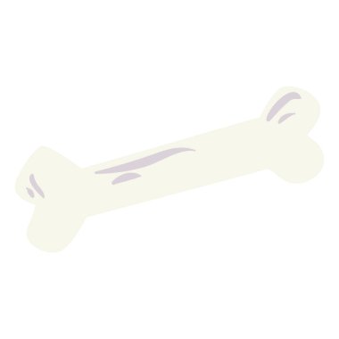 İzole edilmiş beyaz kemik oyuncağı ikonu Vektör illüstrasyonu