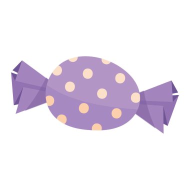 Ayrı renkte cadılar bayramı şeker ikonu Vektör illüstrasyonu