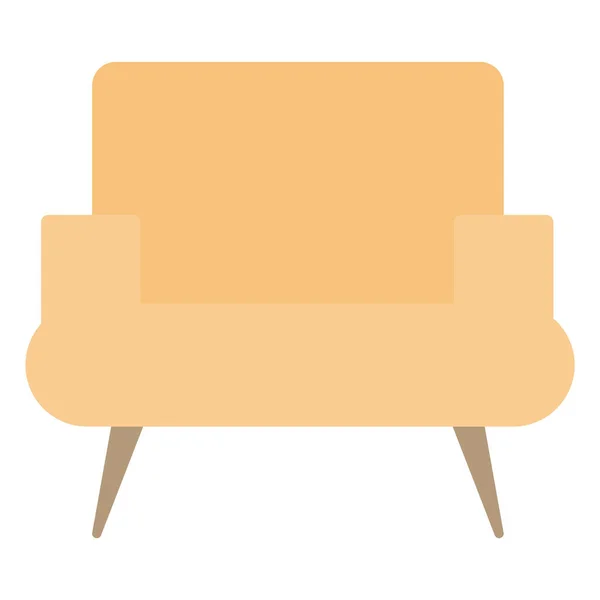 独立した色のソファ家具のスケッチアイコンベクトルイラスト — ストックベクタ