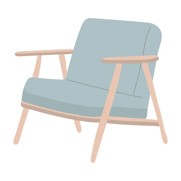 孤立的彩色沙发家具草图图标矢量插图 — 图库矢量图片
