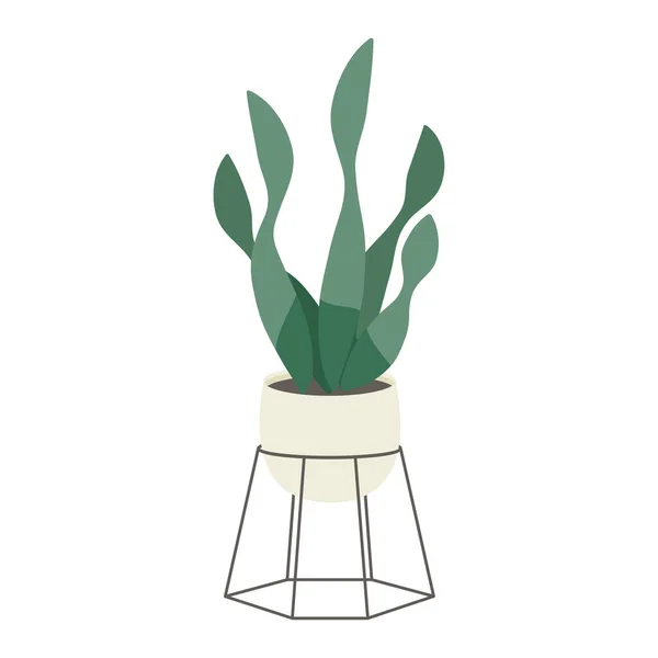 隔離された色の屋内植物のスケッチアイコンベクトルイラスト — ストックベクタ