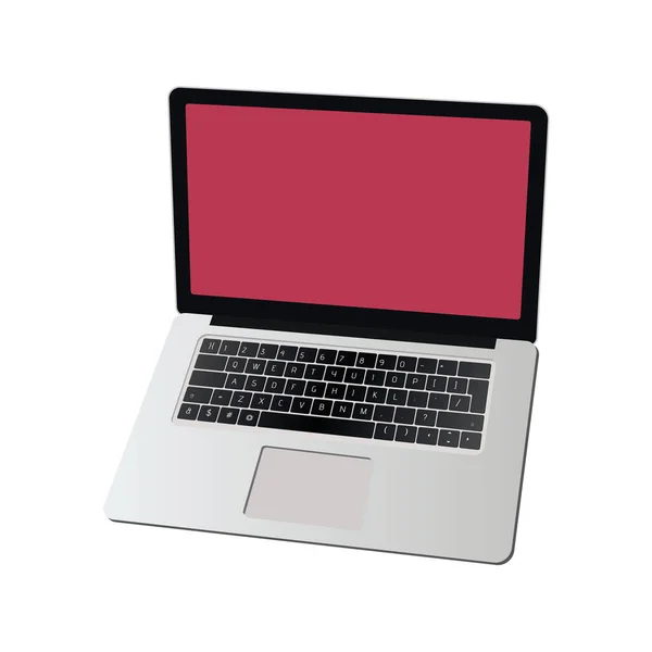 Isolado Colorido Laptop Ícone Computador Ilustração Vetorial — Vetor de Stock