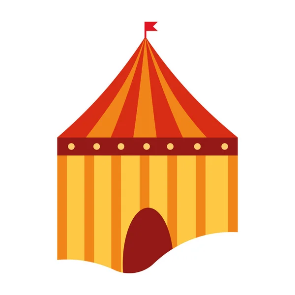 Isolated Colored Carnival Tent Icon Vector Illustration — Stock Vector