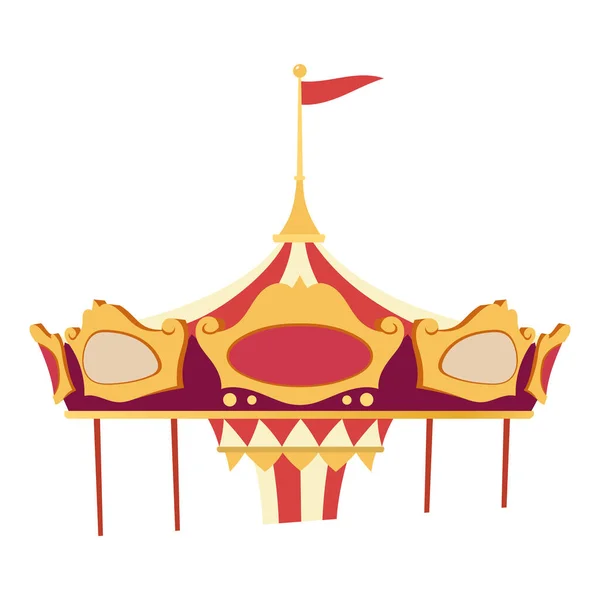 Geïsoleerde Gekleurde Carnaval Carrousel Icoon Vector Illustratie — Stockvector