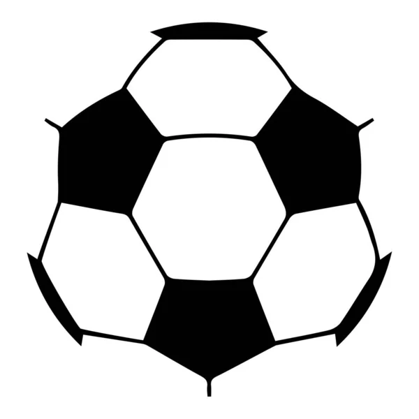Isolée Icône Ballon Football Monochrome Illustration Vectorielle — Image vectorielle