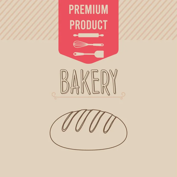 Icono Producto Panadería Boceto Pan Aislado Ilustración Vectorial — Vector de stock