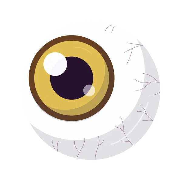 Halloween Spooky Eye Icon Vector Illustration — 스톡 벡터
