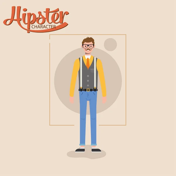 stock vector Isolated colored male hipster character Vector illustration