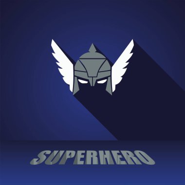 Soyut renkli, soyut, süper kahraman maskeli Vektör illüstrasyonu
