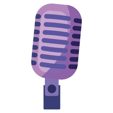 İzole edilmiş renkli mikrofon müzik aleti Vector illüstrasyonuName