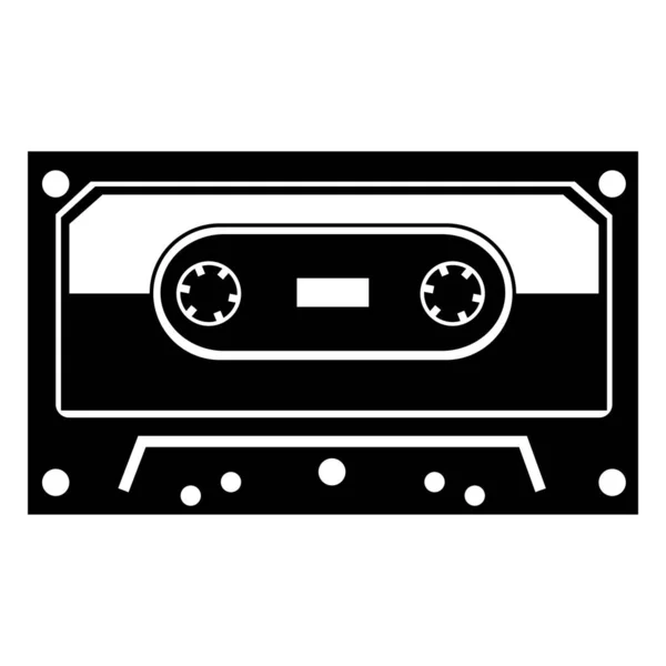 stock vector Isolated monochrome retro cassette icon Vector illustration