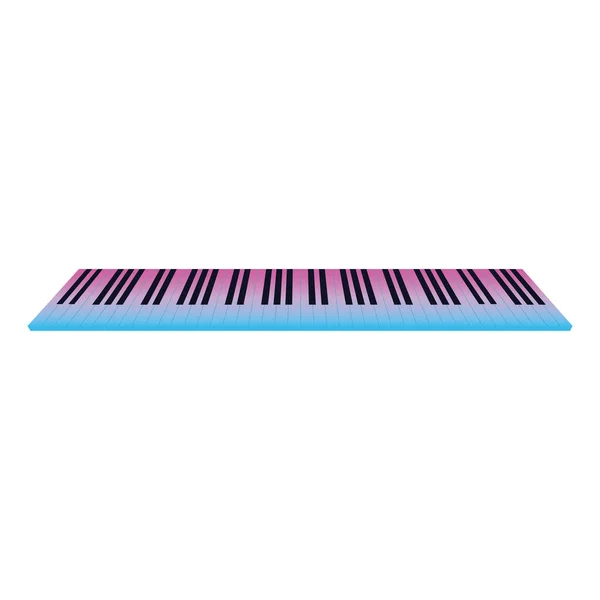 Isolierte Farbige Tastatur Musikinstrument Vector Illustration — Stockvektor