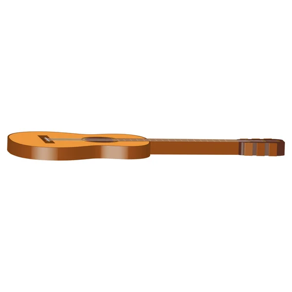 Instrumento Musical Guitarra Color Aislado Ilustración Vectorial — Vector de stock