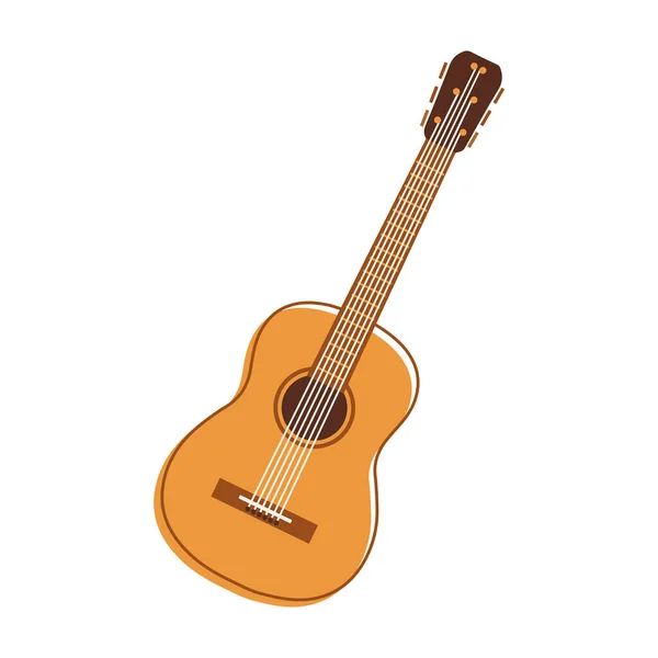 Guitarra Colorida Isolada Instrumento Musical Ilustração Vetorial —  Vetores de Stock