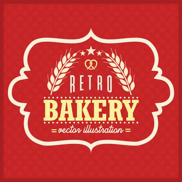 Affiche Boulangerie Rétro Colorée Illustration Vectorielle — Image vectorielle