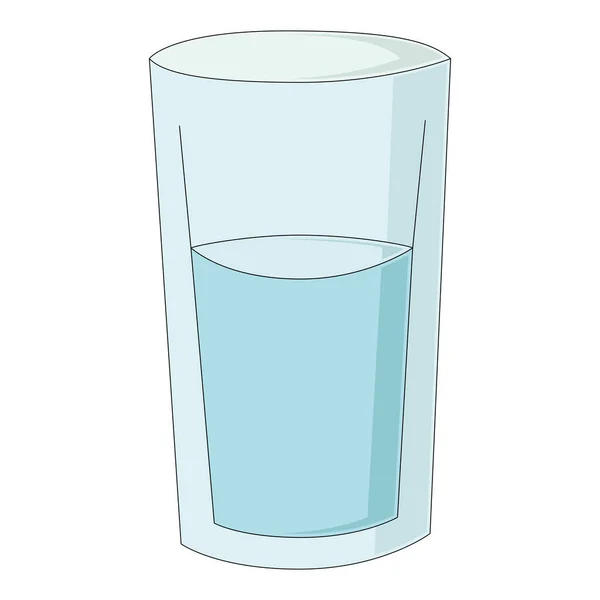 Geïsoleerd Glas Van Water Icoon Vector Illustratie — Stockvector